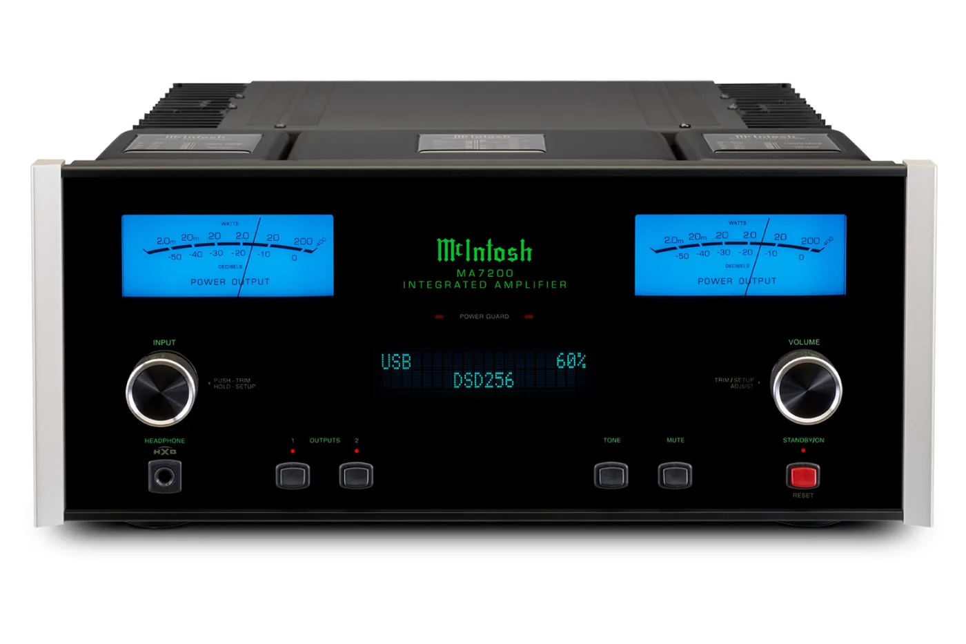 McIntosh MA7200 integrated amplifier, front panel (USB)