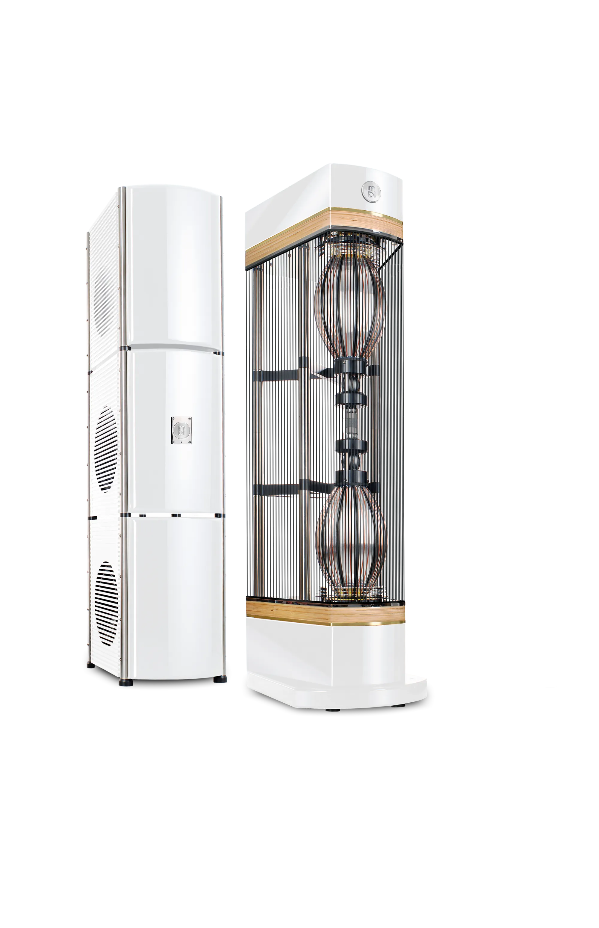MBL 101 X-Treme MKIII reference loudspeaker system in white high-gloss with palladium accents