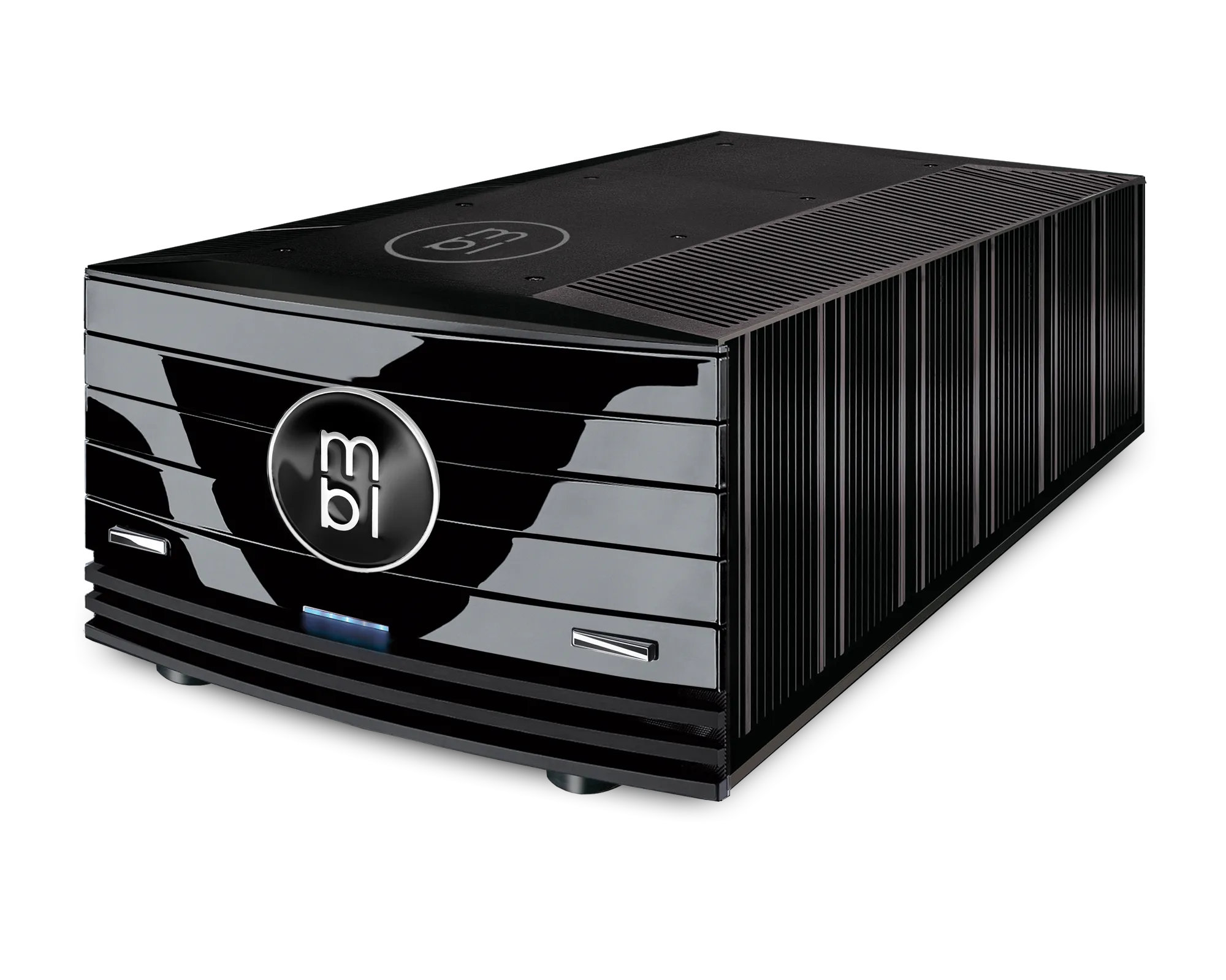 MBL 9011 reference mono power amplifier in black high-gloss with palladium trim