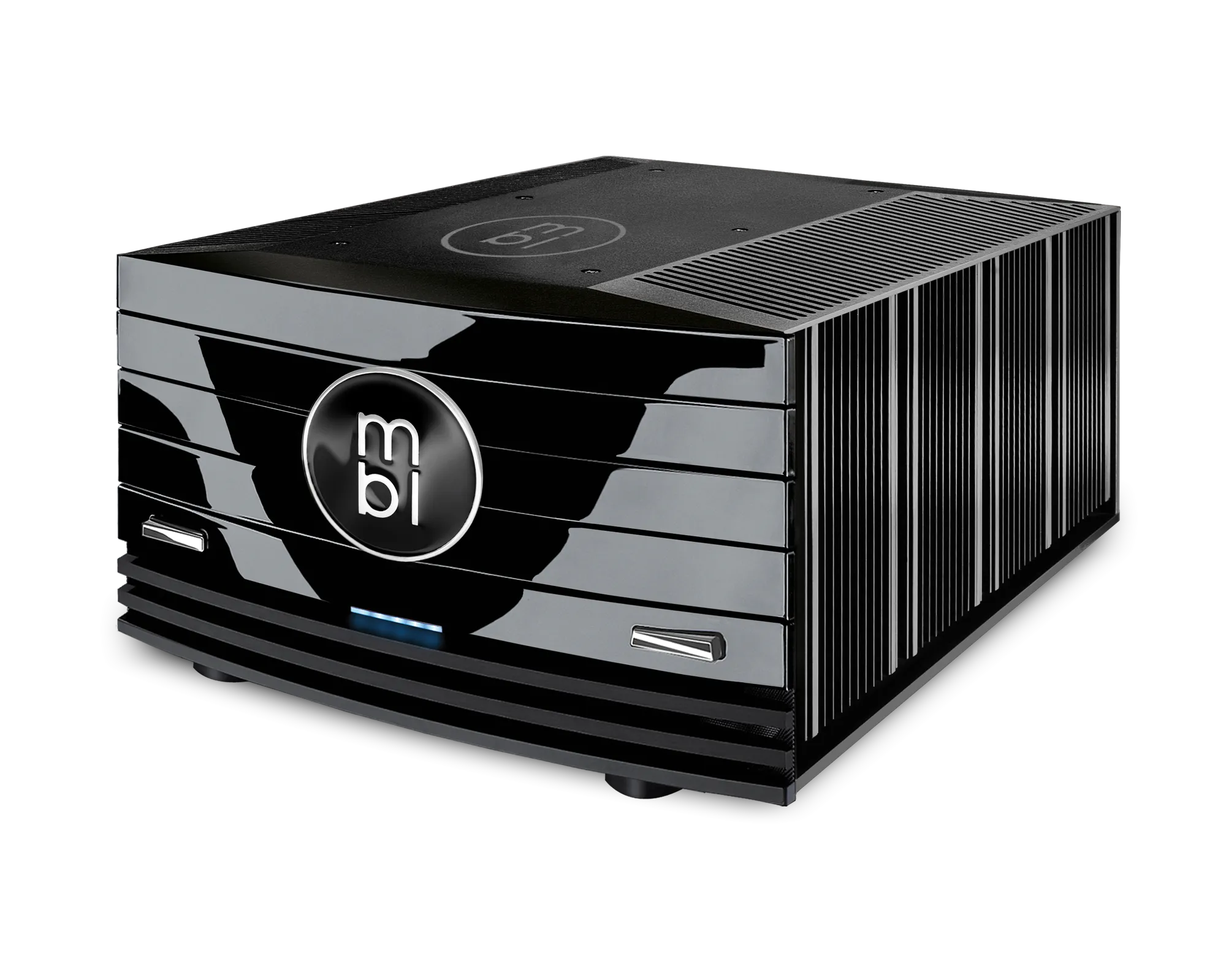 MBL 9008 A reference mono power amplifier in black high-gloss with palladium trim
