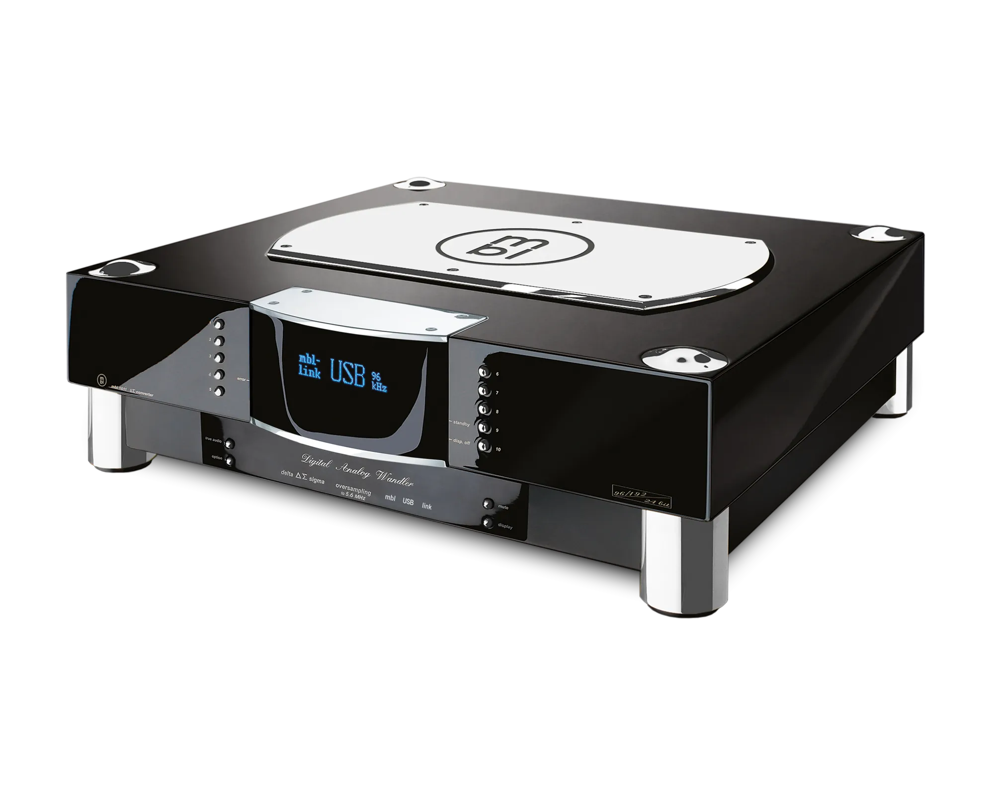 MBL 1611 F reference DAC in black high-gloss with palladium trim