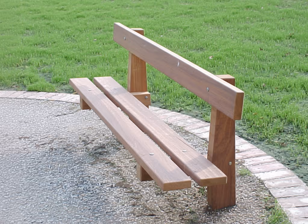 Wellington Shire Council Bolt Down Cypress pine heavy duty park Bench seat