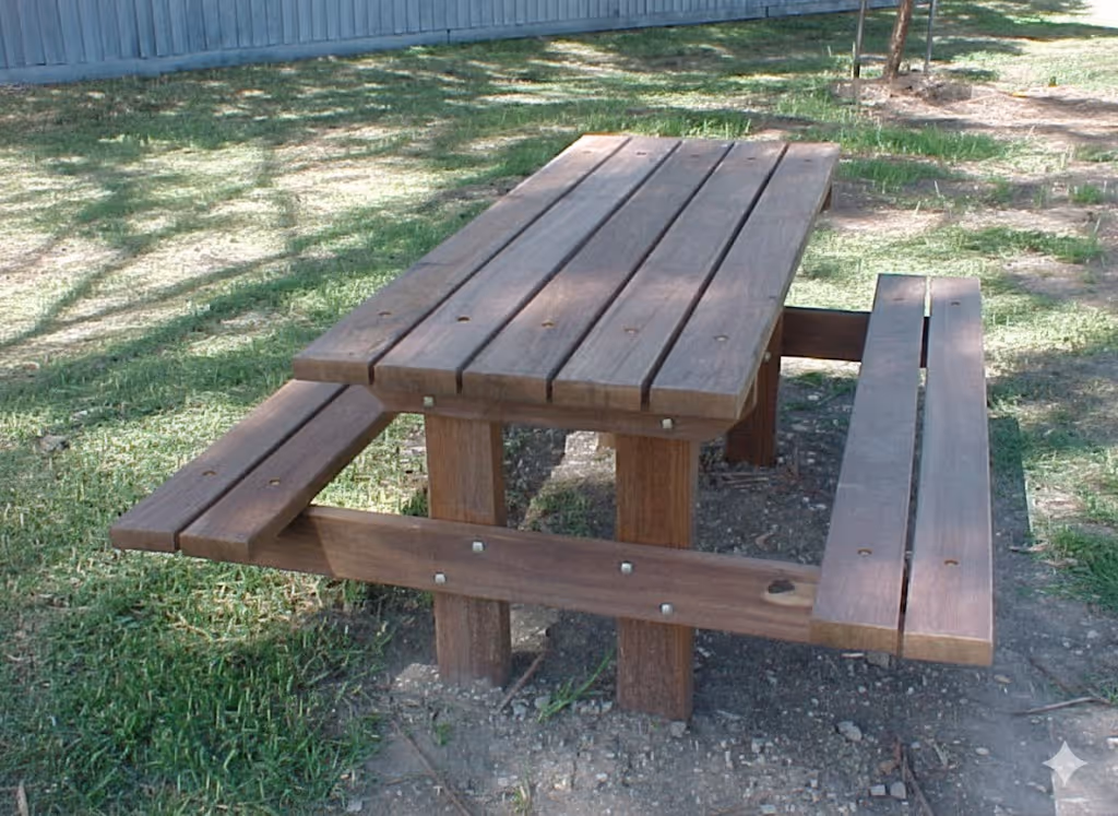 8 seater in-ground park table