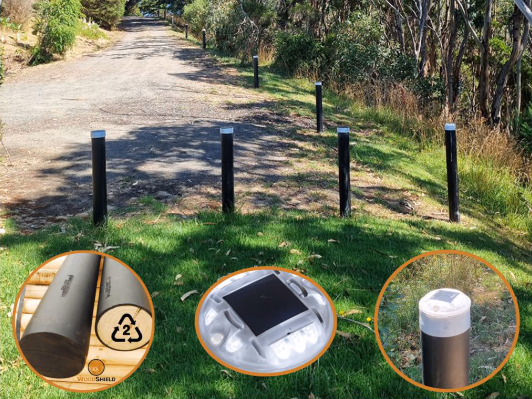 Image showing just some of the Cypress we stock and the many sizes we keep for Bollards and post and rail fencing 