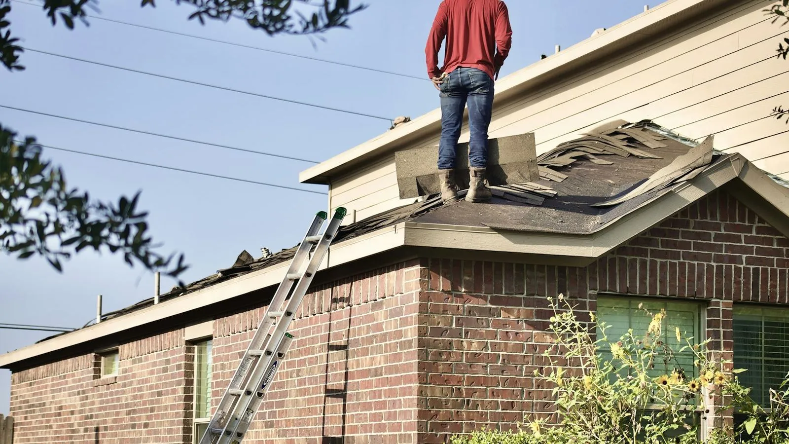 Roof inspection on a single-family home