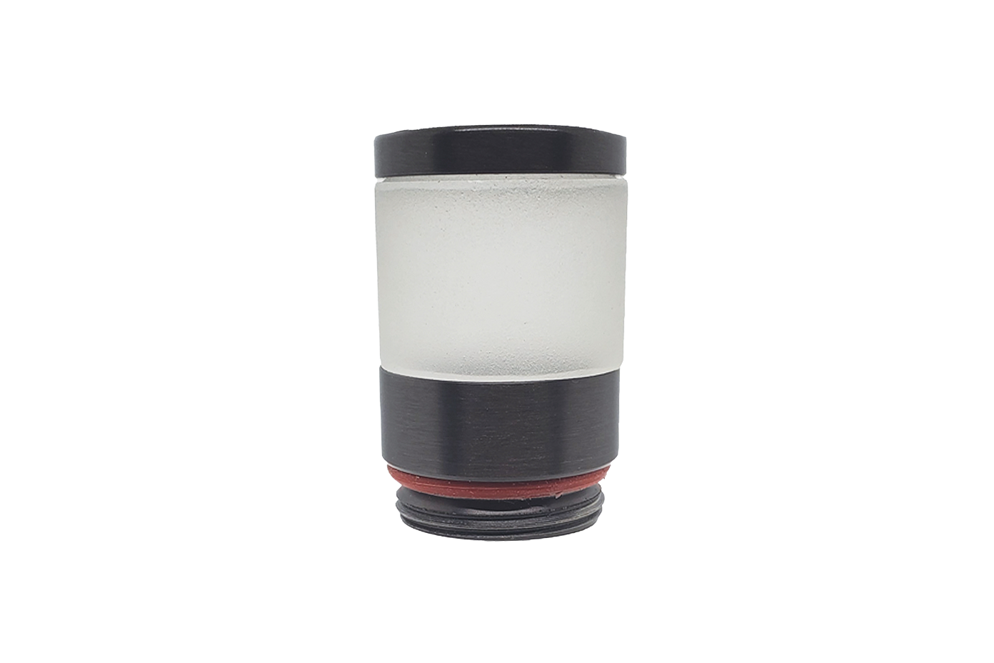 Brass Nano Bollard Hat, 360° Frosted with Brass Top