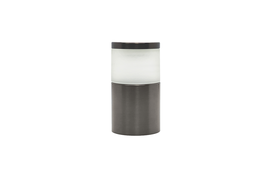 Brass Micro Bollard Hat, 360° Frosted with Brass Top