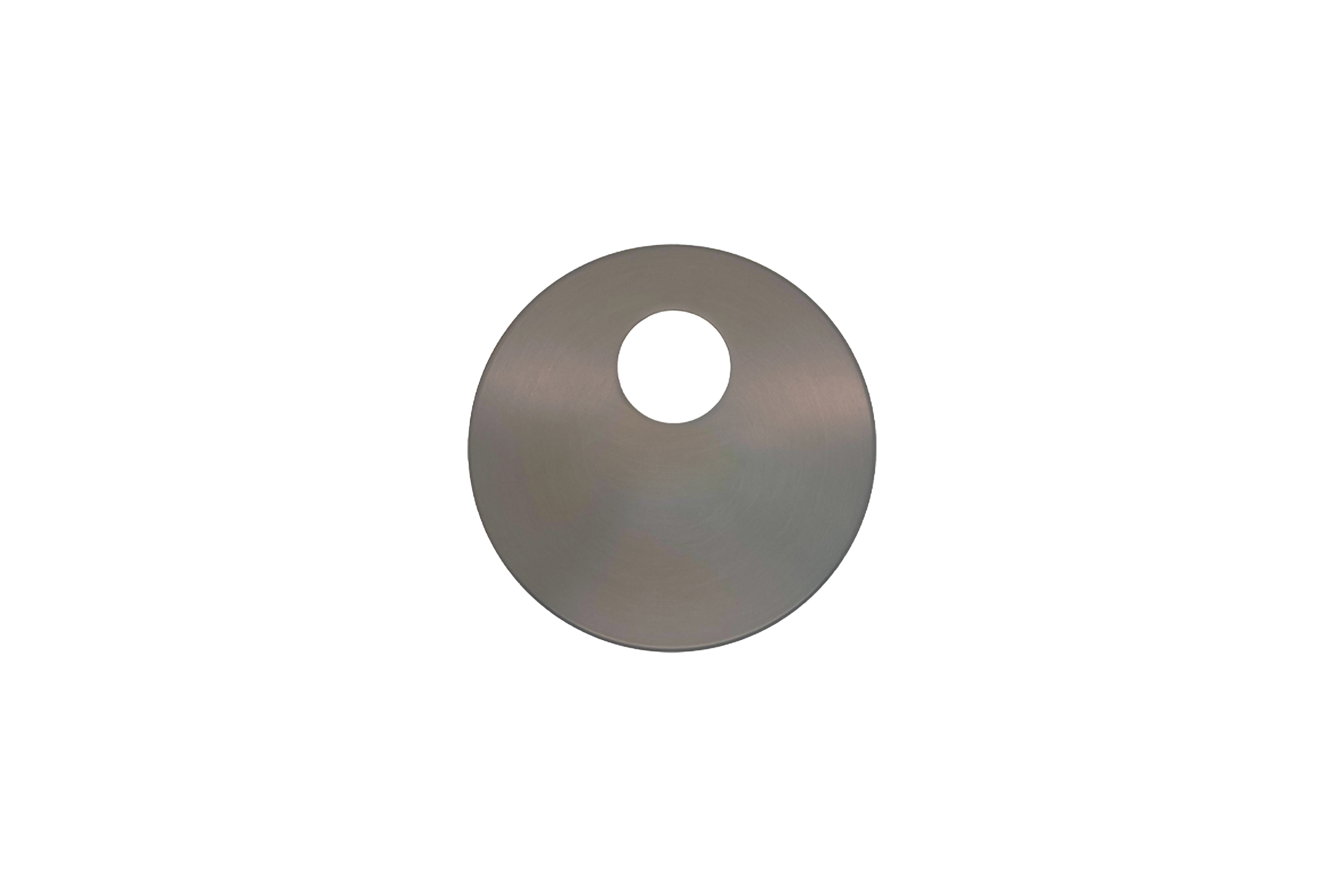 Brass Micro 6" Round Ground Cover Plate, Single Offset
