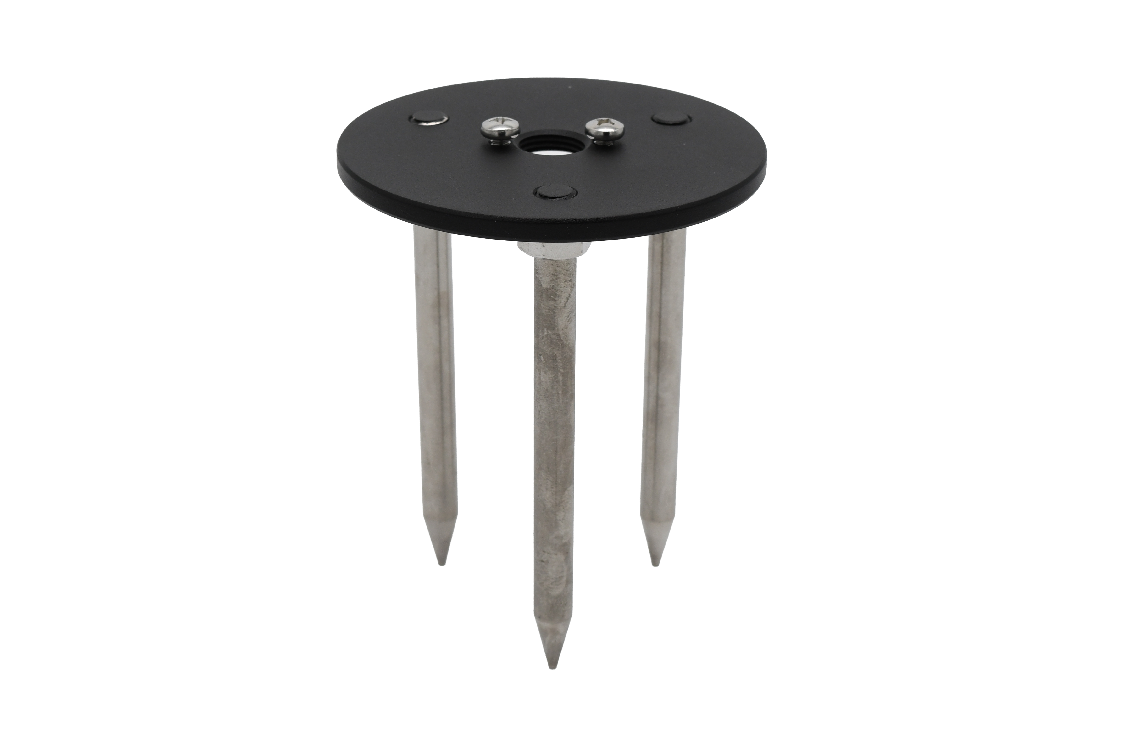 Stainless Steel 1/2" Threaded 6" Trident Stake with 5" Plate
