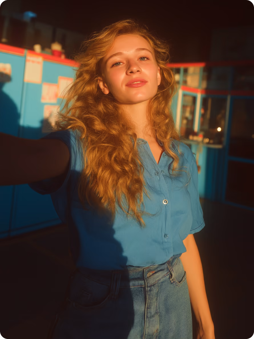 Woman posing indoors