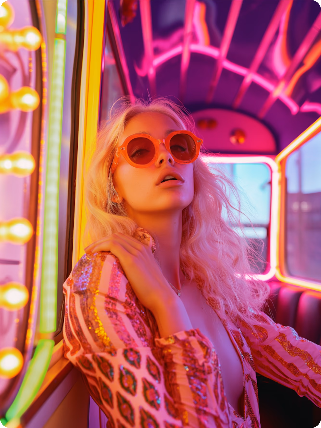Colorful woman portrait