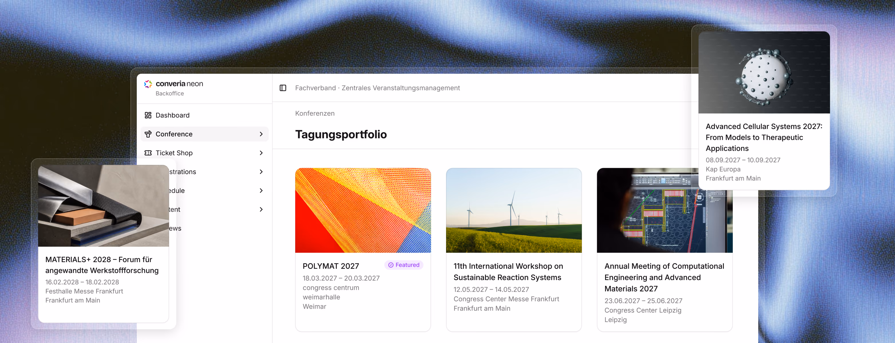 Bündeln Sie das gesamte Tagungsportfolio Ihres Fachverbands in einem System