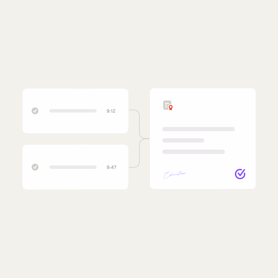 Automated certificates