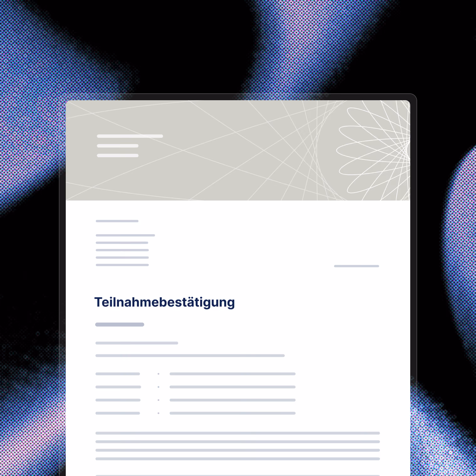 Erstellen Sie Zertifikate aus der protokollierten Teilnahme.