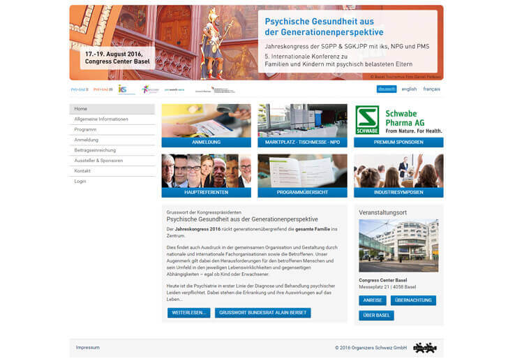 Organizers Event-Website