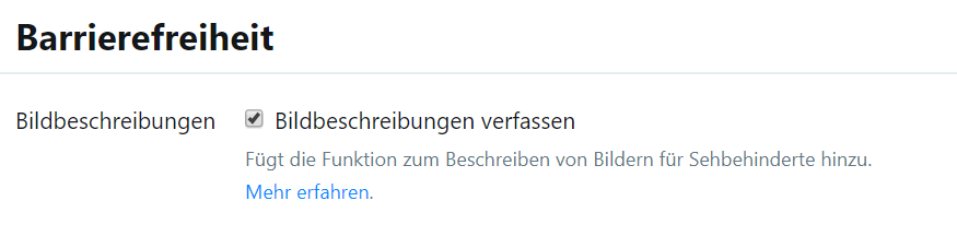 Barrierefreiheit Twitter