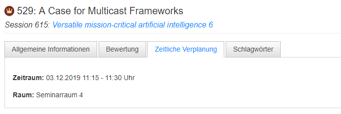 Nicht vergessen: Jeden Vortrag zeitlich verplanen
