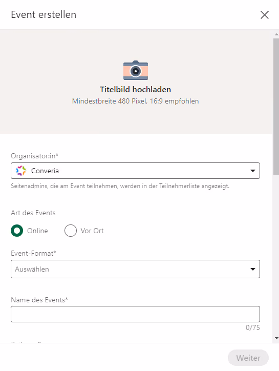 LinkedIn Event erstellen für eine Konferenz