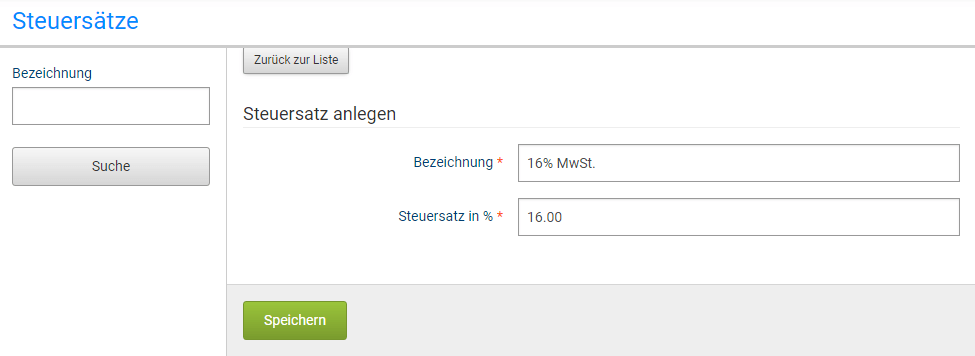 Steuersätze für Konferenzen hinzufügen