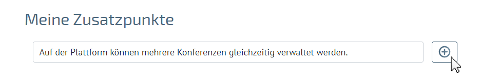 Eigene Kriterien für die Auswahl einer geeigneten Konferenzplattform können ergänzt werden.