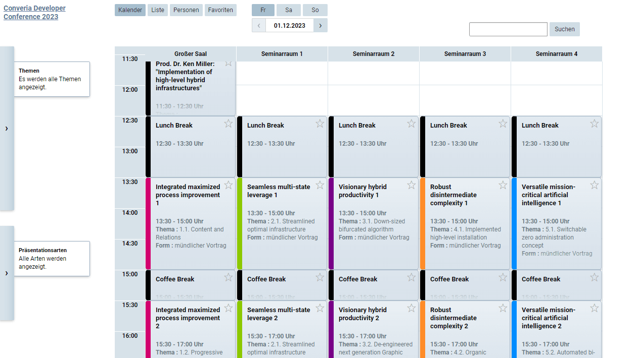 XING Events Alternative - Programm für Event erstellen