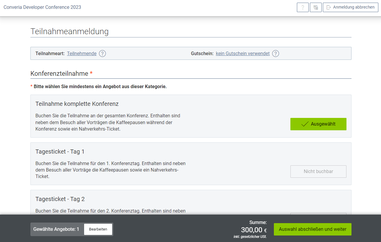 XING Events Alternative - Online-Registrierung