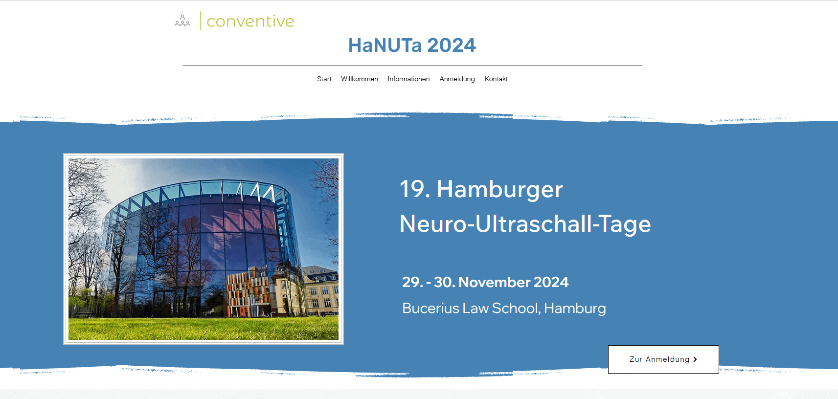 Beispielseite Konferenz-Anmeldung