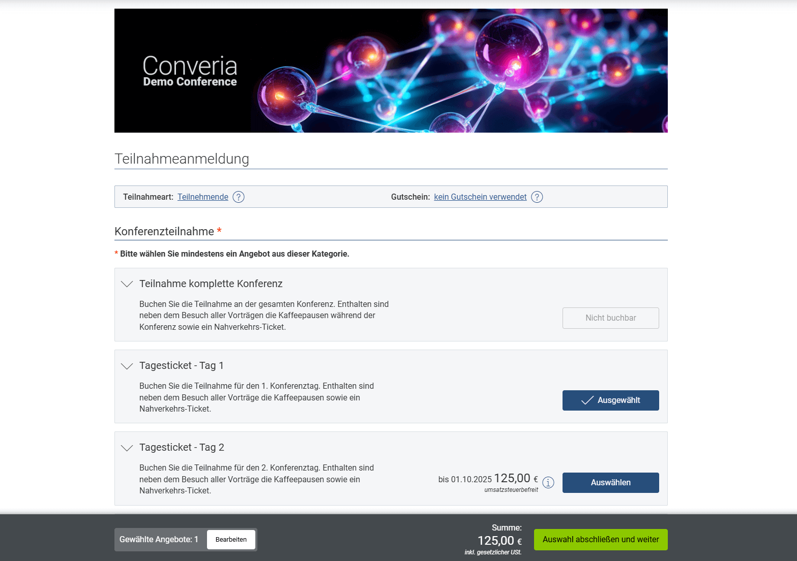 Alternative Connfair Teilnehmermanagement