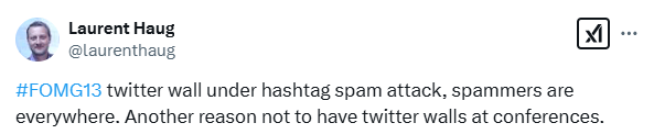 Twitterwall Conferences Spam