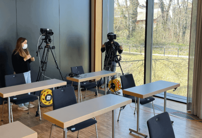 Technical equipment needed for a hybrid conference setup