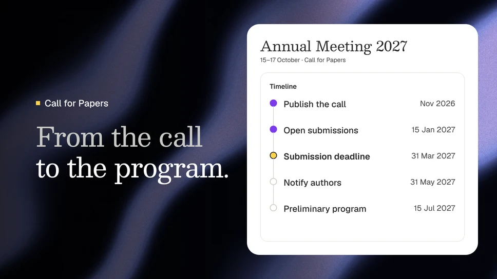 Call for papers timeline from announcement to preliminary program