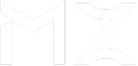 Stylized white M and Z letters logo on a transparent background.