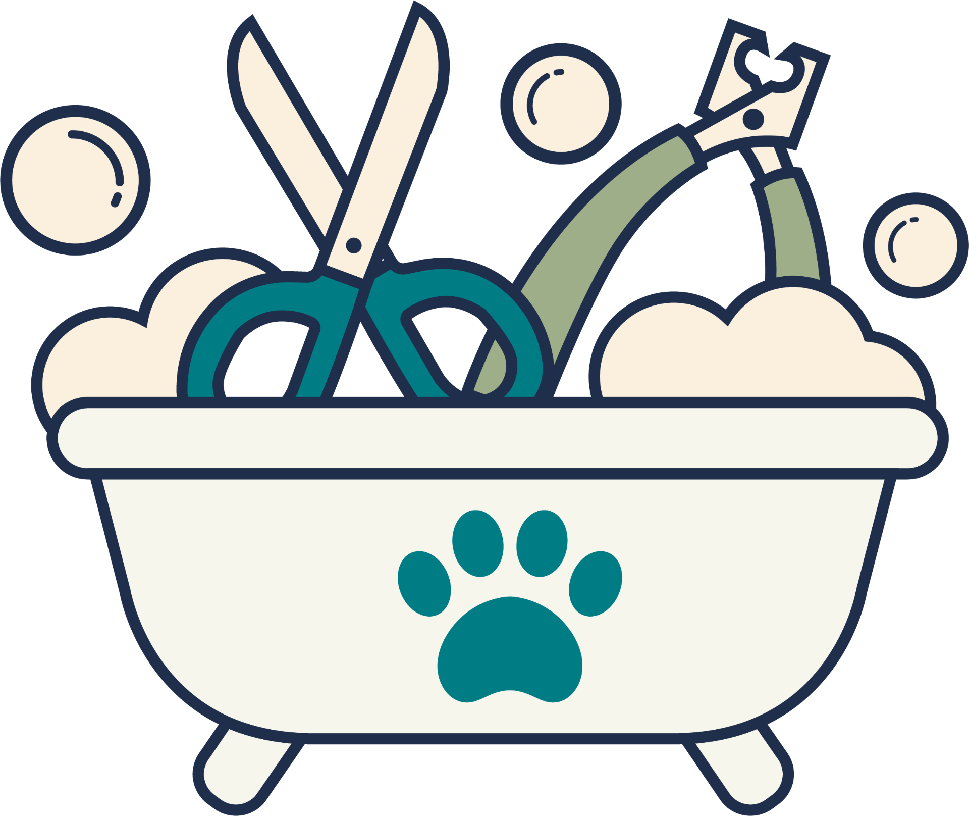 Basic medical grooming illustration