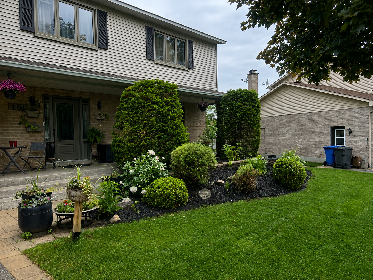 image of a lush green lawn (for a landscaping service)