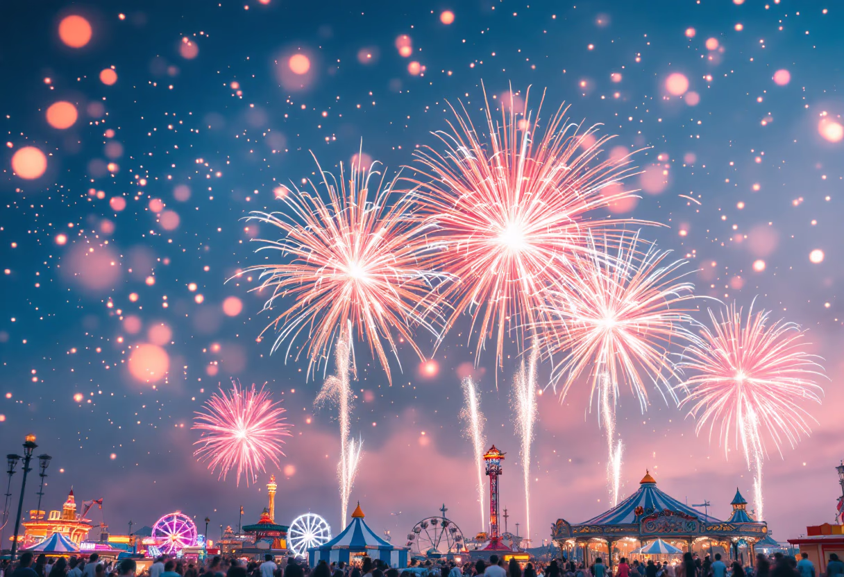 image of fireworks display (for an amusement park)