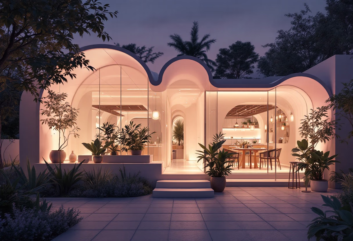 [background image] image of restaurant exterior at night (for a fine dining restaurant)