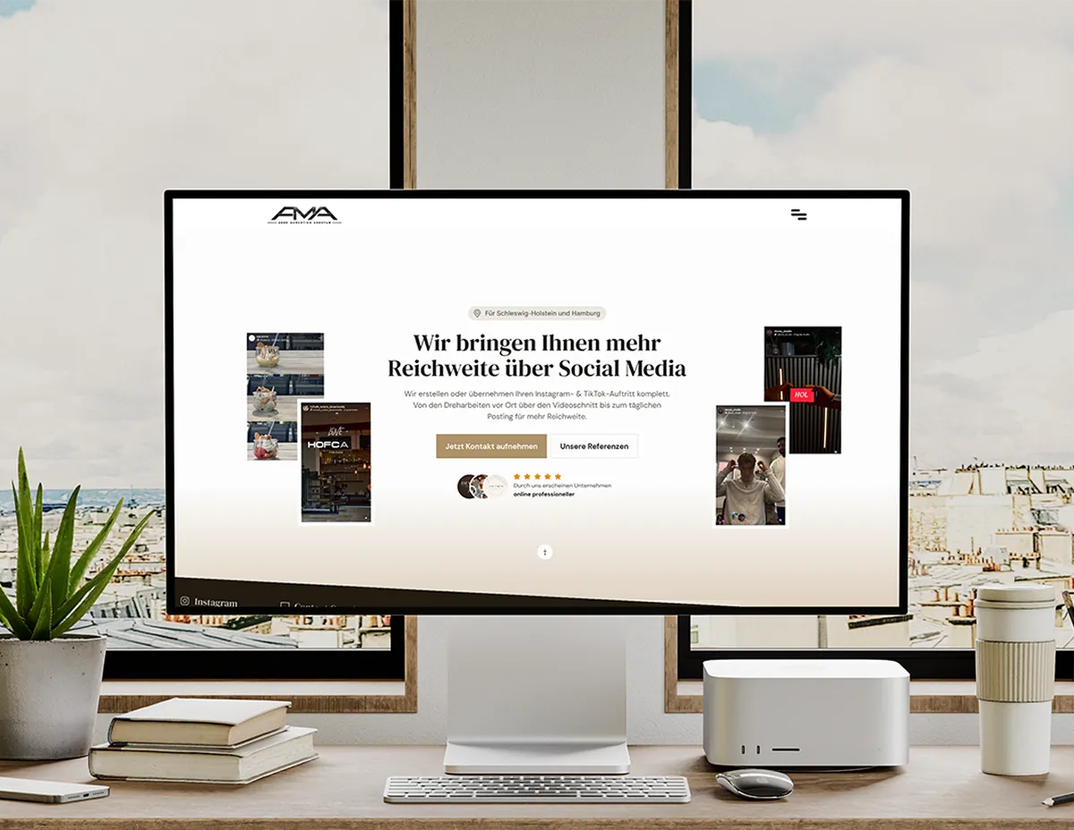 Mockups von Agge Marketing Agentur Hero Section