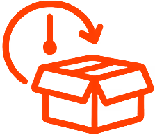 Caja con un reloj de reestock
