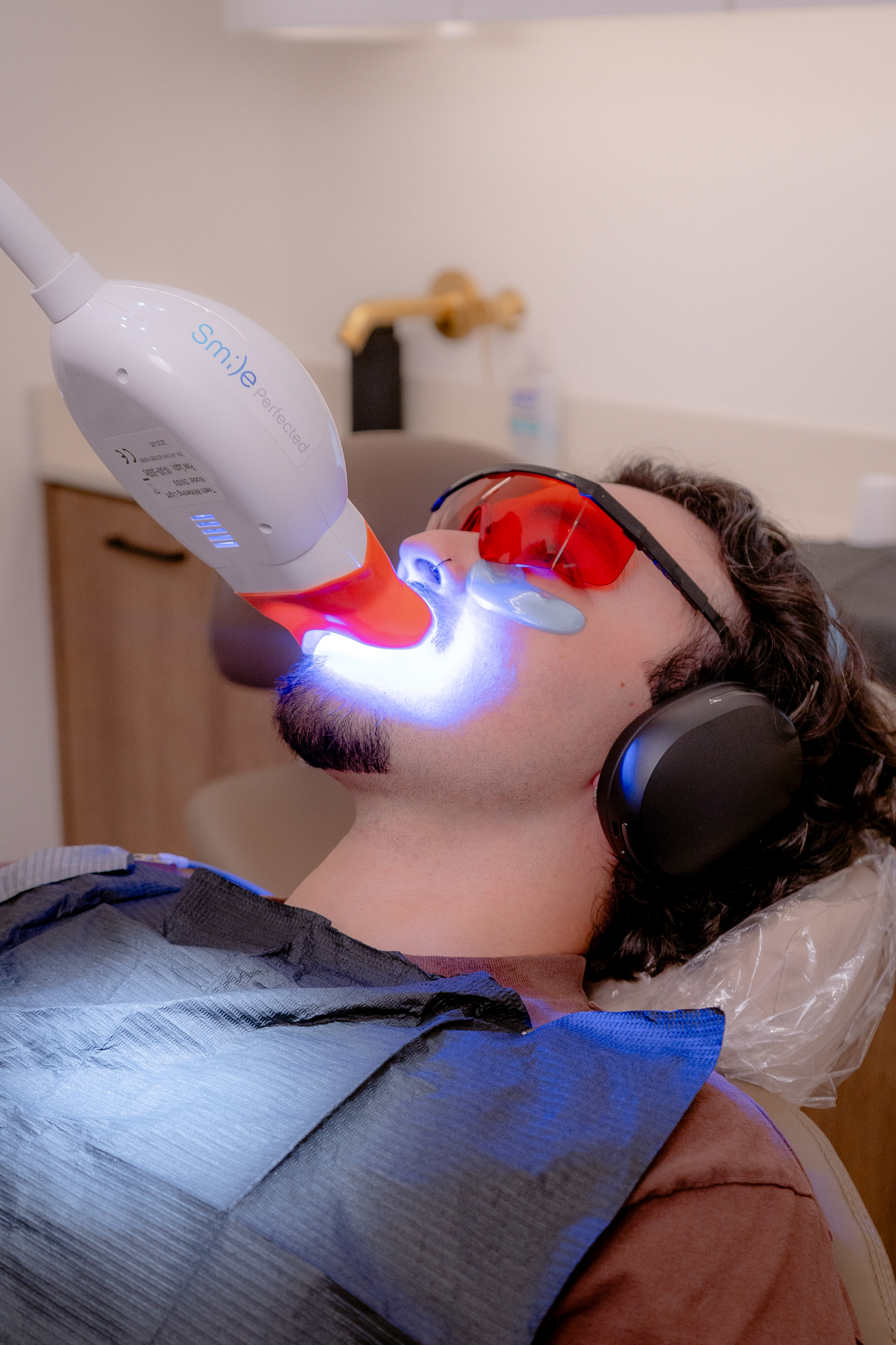 Professional teeth whitening treatment at Springs Dental