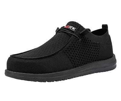 LARNMERN Slip-On Steel Toe Work Shoes