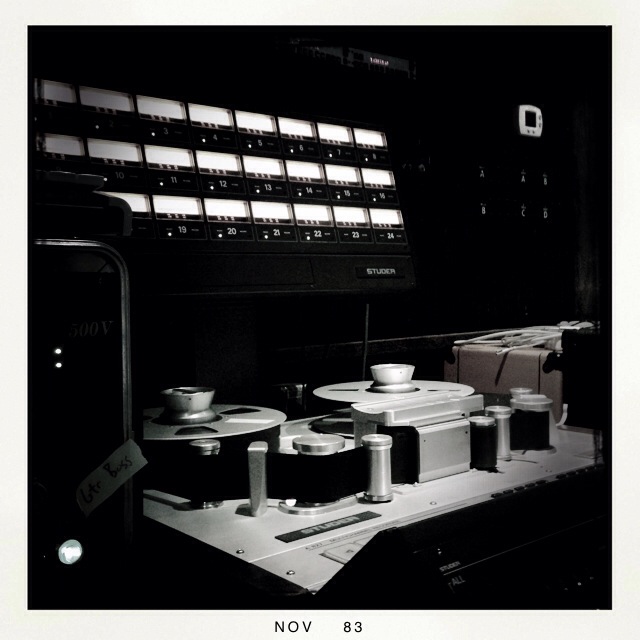 Drum kit prepared by drum tech Jerry Johnson