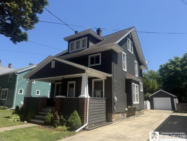 1912 Olean Home with Natural Woodwork and Fenced Pool Setup — $149,000