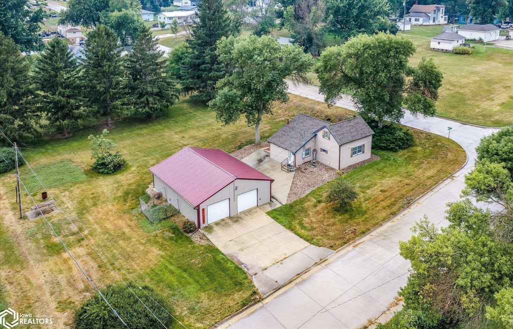 1898 Charter Oak Home with a 30x36 Three-Door Garage on a Corner Lot — $115,000