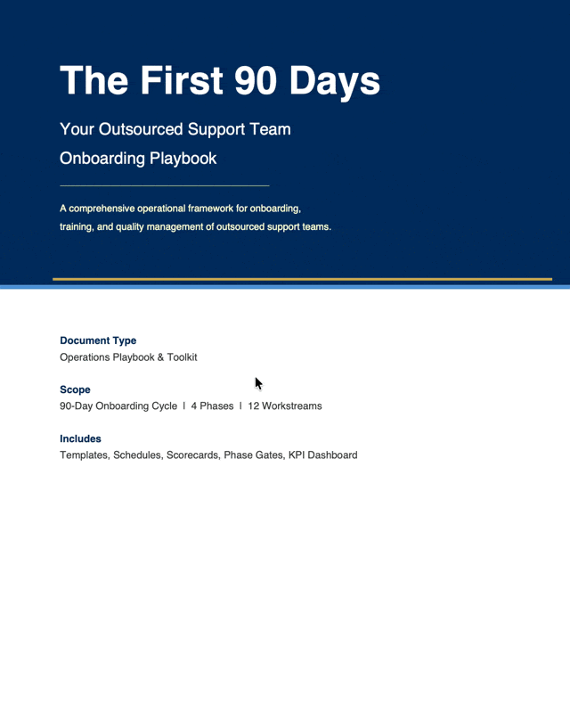 Outsourced customer support playbook preview