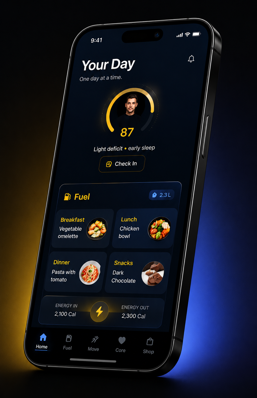 [interface] mobile banking app main interface for a fintech company