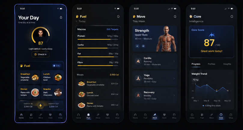 [interface] screenshot of an ai-driven healthcare application