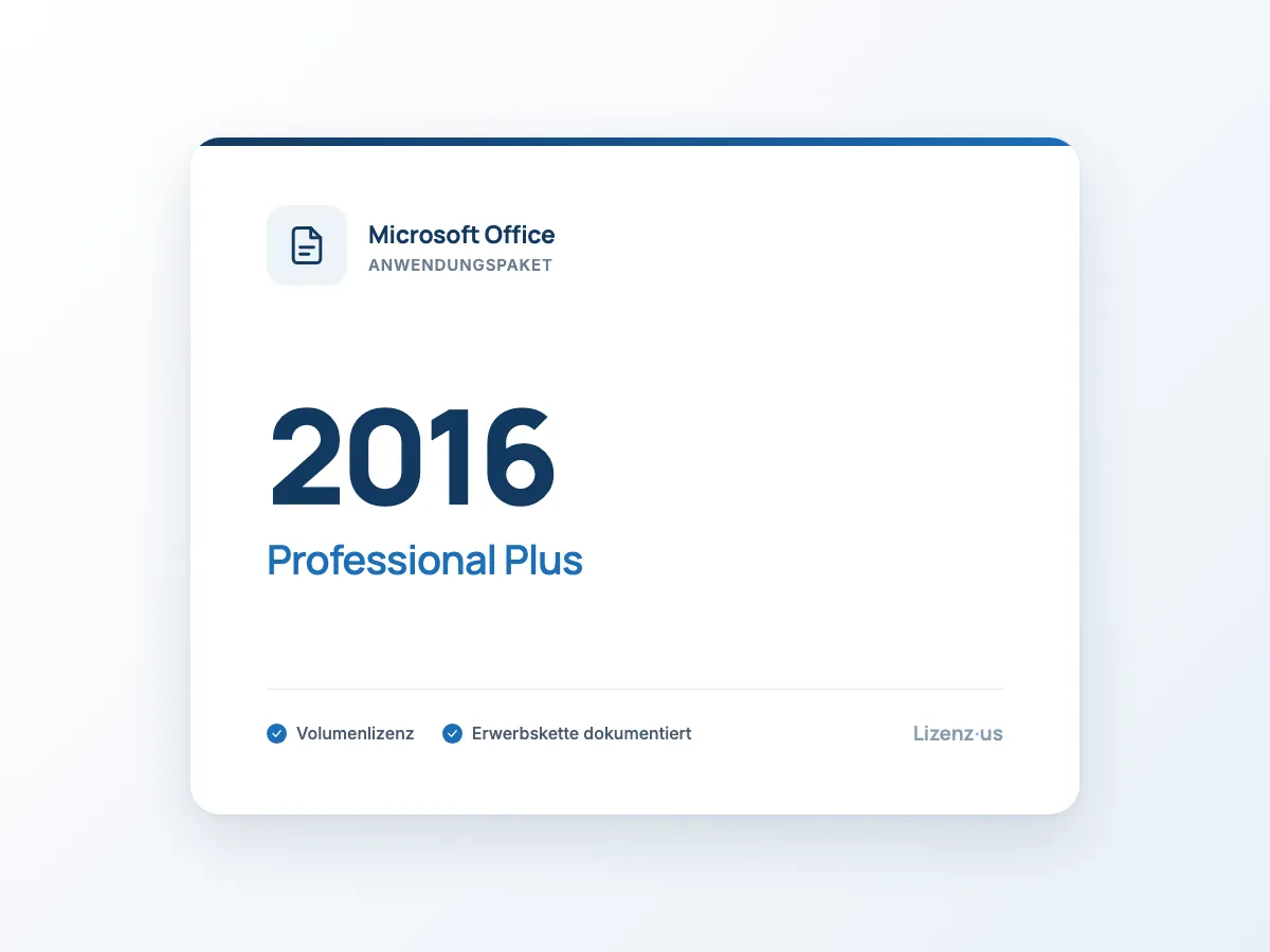 Microsoft Office 2016 Professional Plus - used volume license