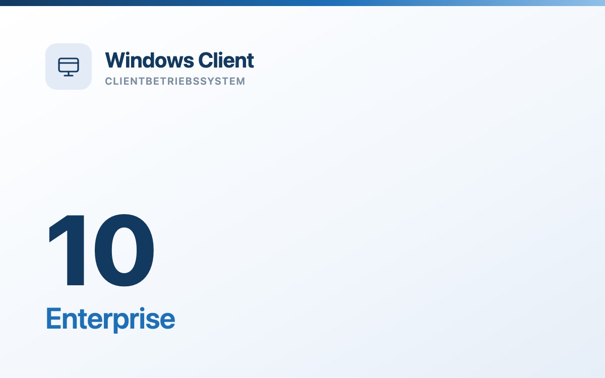 Windows 10 Enterprise - gebrauchte Volumenlizenz