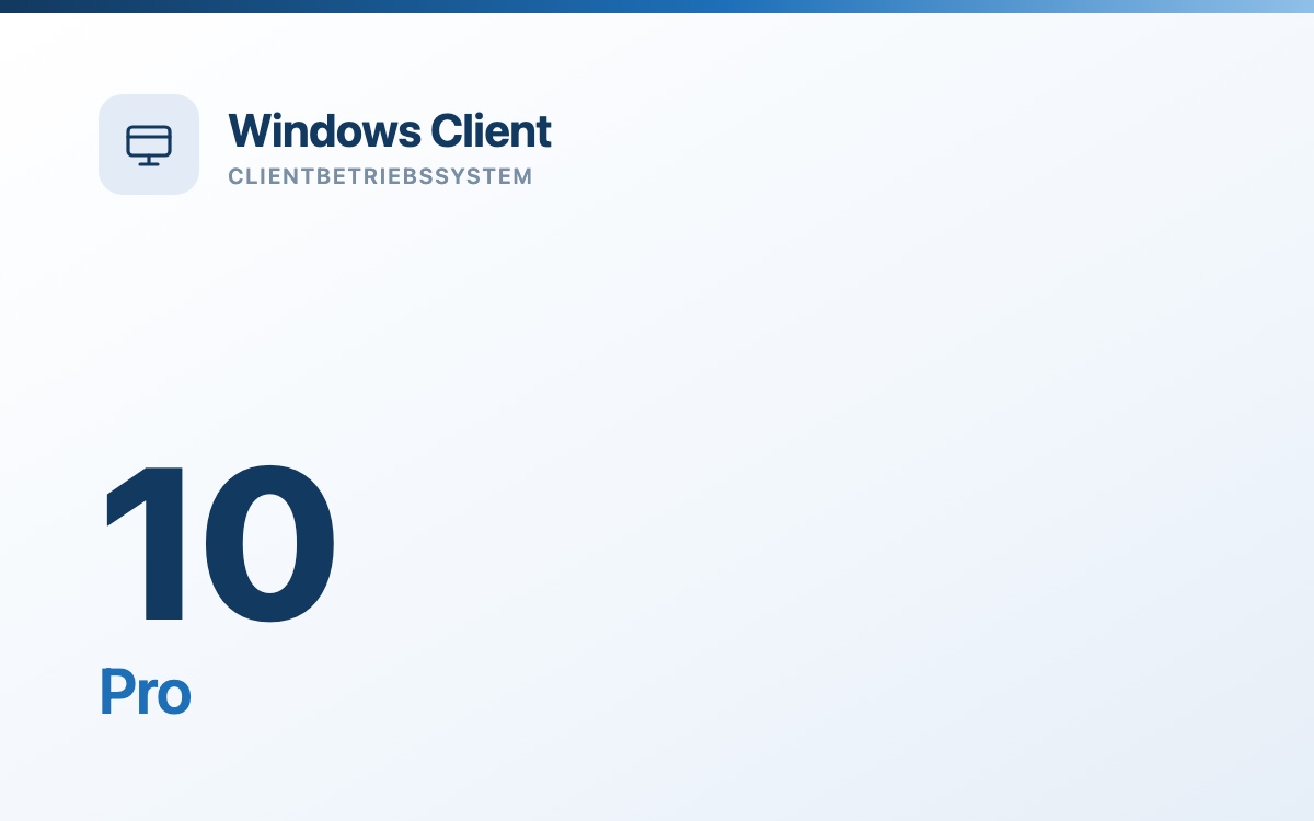 Windows 10 Pro - gebrauchte Volumenlizenz