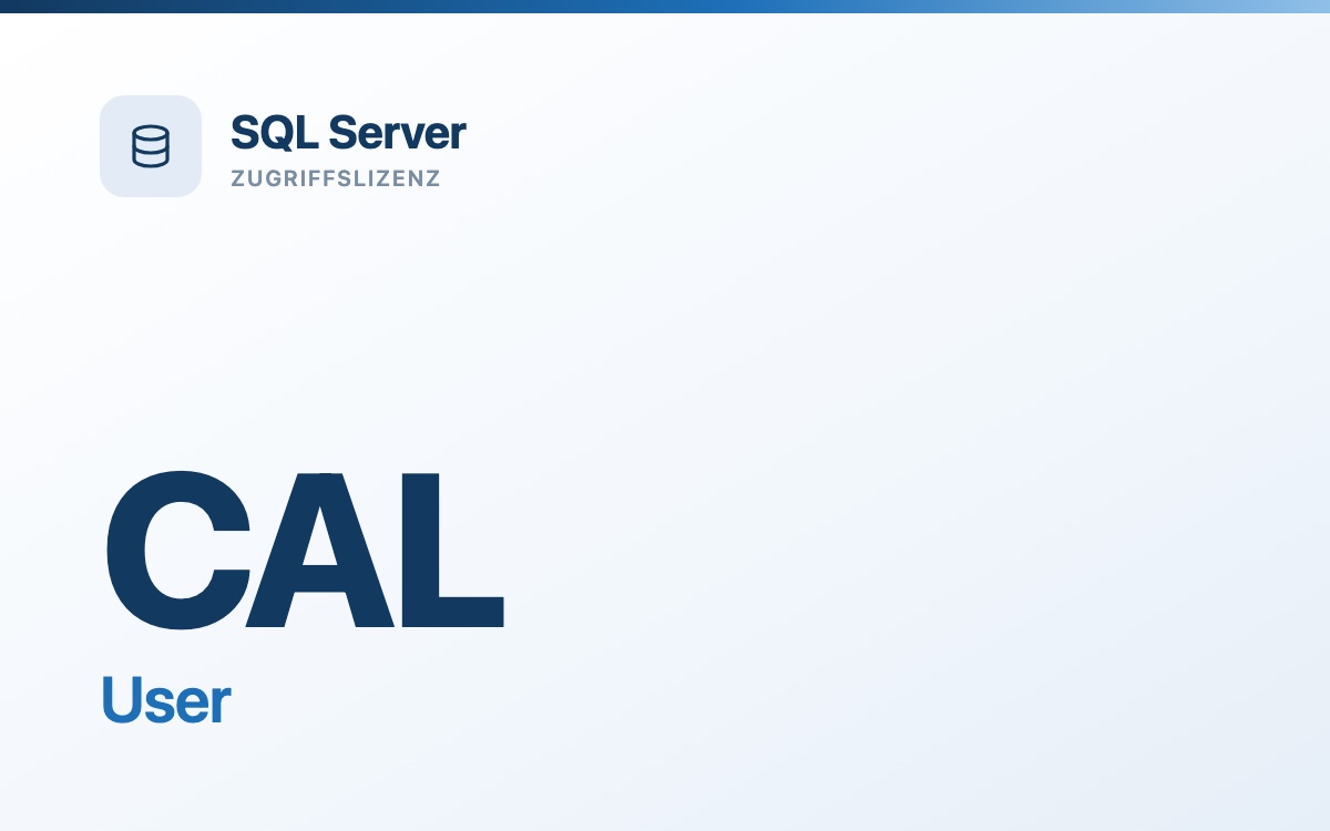 SQL Server User CAL - gebrauchte Zugriffslizenz
